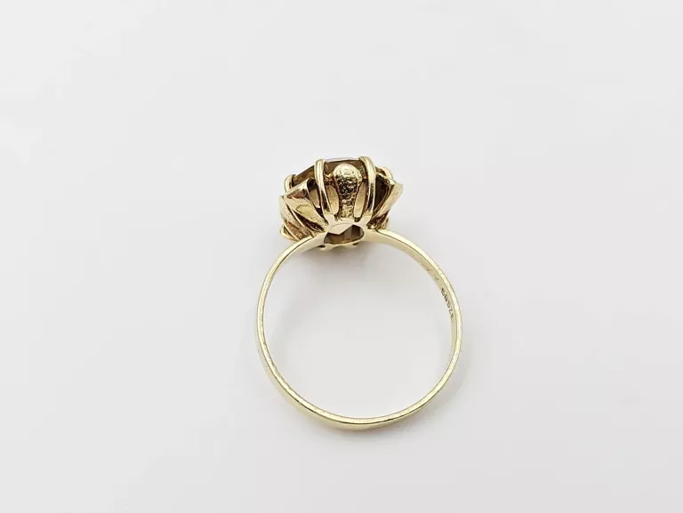 PIĘKNY ZŁOTY PIERŚCIONEK Z KAMIENIEM 585 R. 17