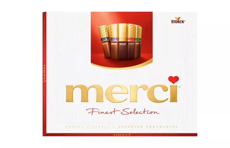CZEKOLADKI MERCI FINEST SELECTION BOMBONIERKA 250 G