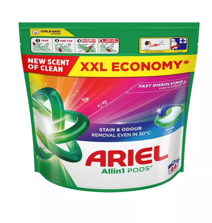ARIEL ALL IN 1 PODS KAPSUŁKI DO PRANIA KOLORÓW 44 SZTUKI
