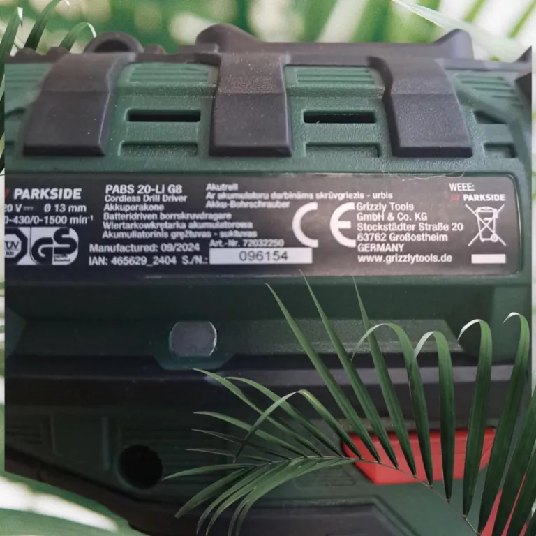 WKRETARKA PARKSIDE PABS 20-LI G8 2X AKUM 20V 2.0AH /ŁAD /WALIZKA