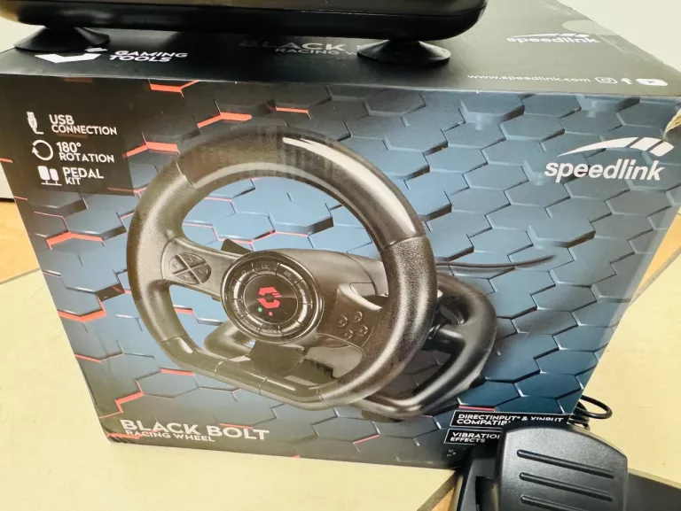 KIEROWNICA SPEEDLINK BLACK BOLT PC Z PEDAŁAMI