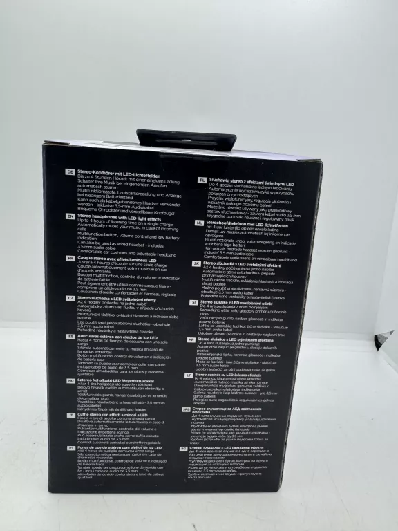 SŁUCHAWKI NAUSZNE STEREO Z EFEKTEM LED ELTA