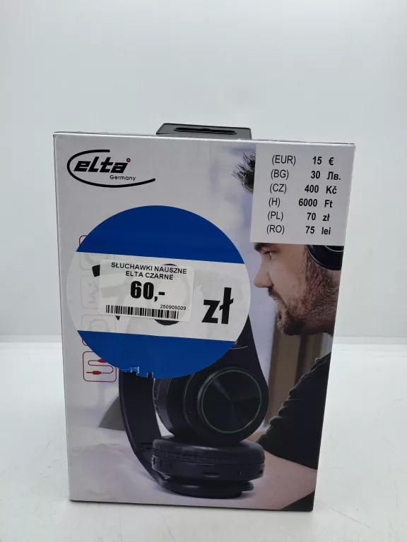 SŁUCHAWKI NAUSZNE STEREO Z EFEKTEM LED ELTA