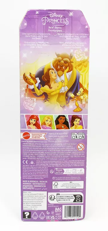 LALKA DISNEY PRINCESS BELLA PIĘKNA I BESTIA MATTEL HLX31