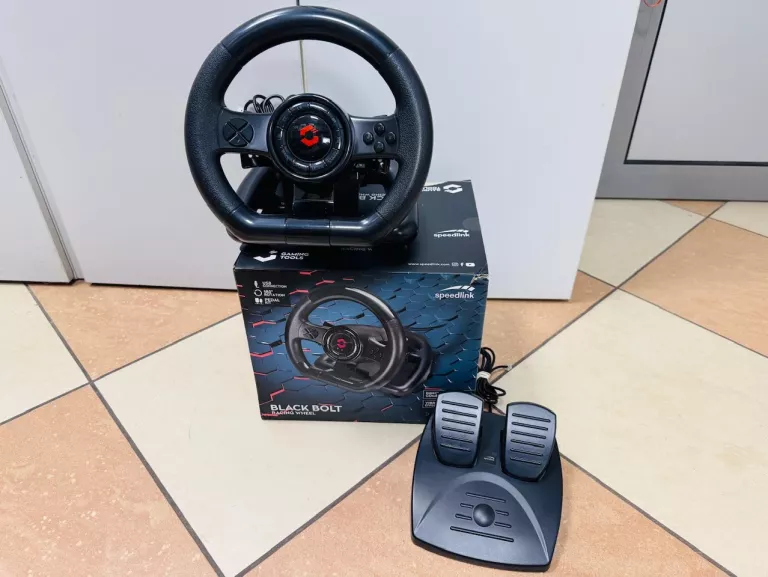 KIEROWNICA SPEEDLINK BLACK BOLT PC Z PEDAŁAMI
