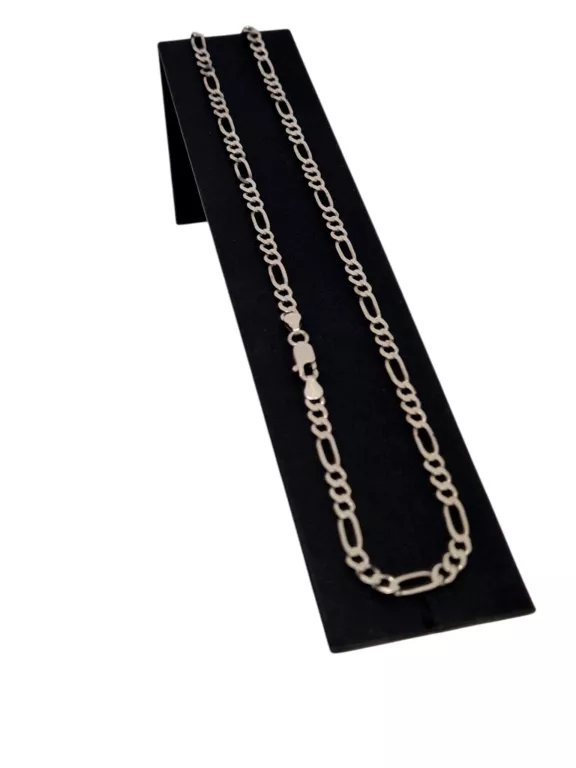 SREBRNY ŁAŃCUSZEK FIGARO P.925 52CM 9,59G