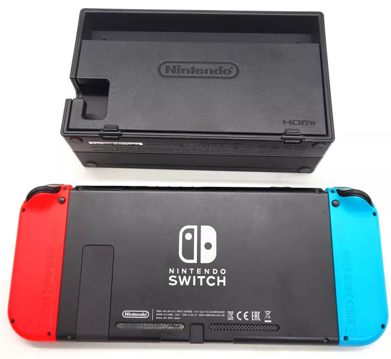 KONSOLA NINTENDO SWITCH HAC-001 + PRZYSTAWKA TV + ŁADOWARKA + UCHWYT