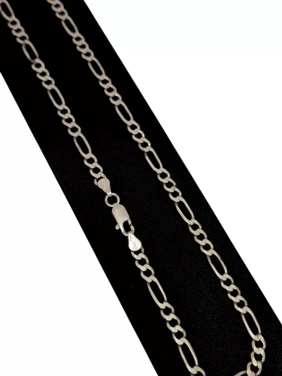 SREBRNY ŁAŃCUSZEK FIGARO P.925 52CM 9,59G