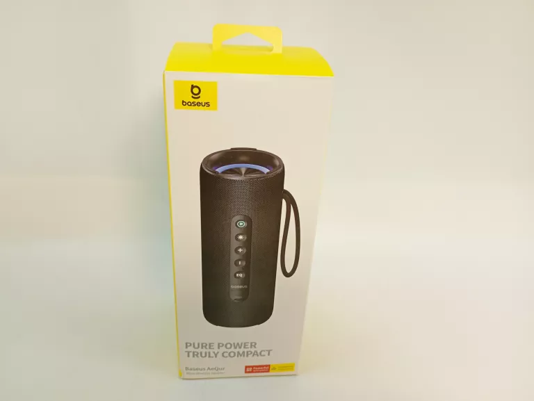 GŁOŚNIK PRZENOŚNY BASEUS AEQUR VO20 15W IPX5 LED MOBILNY CZARNY BLUETOOTH