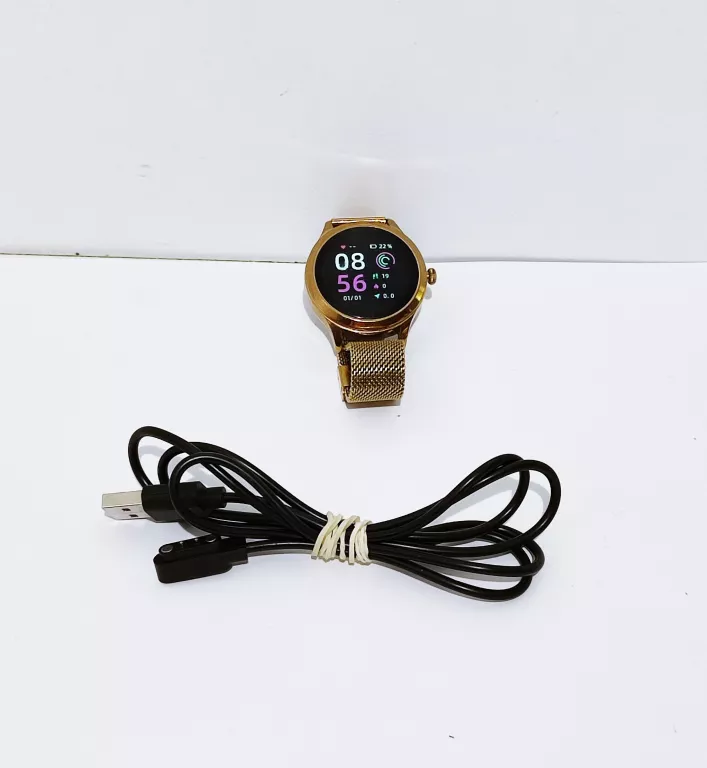 SMARTWATCH MAXCOM FW42 ZŁOTY ŁADOWARKA