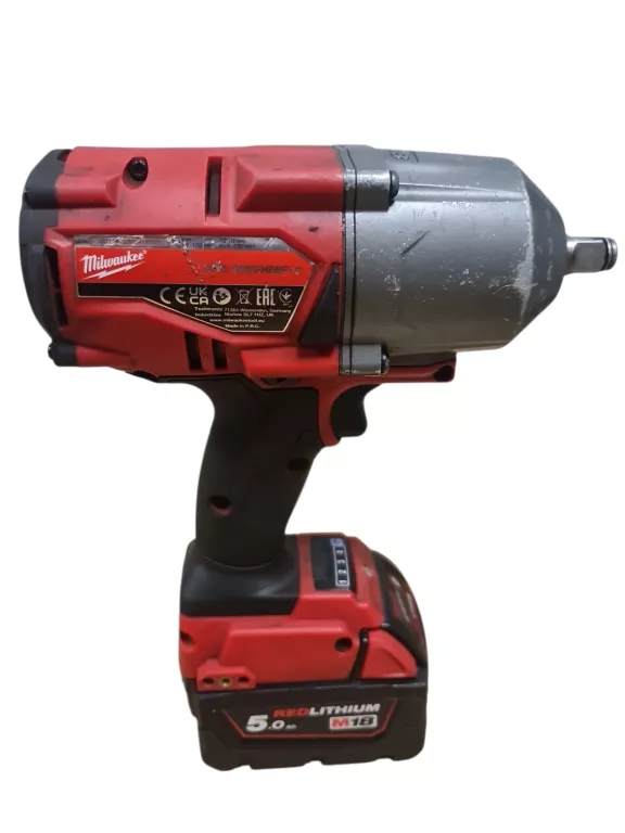 KLUCZ UDAROWY MILWAUKEE M18 ONEFHIWF12 + AKU 5AH + ŁAD