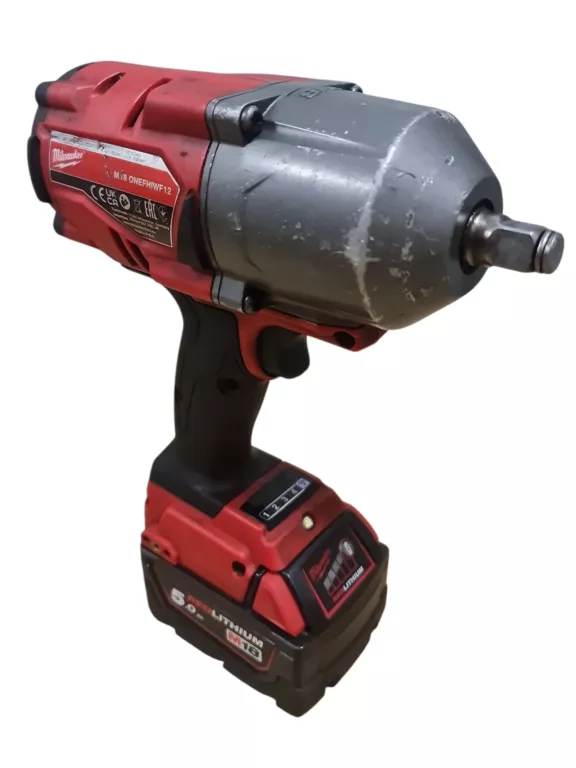 KLUCZ UDAROWY MILWAUKEE M18 ONEFHIWF12 + AKU 5AH + ŁAD