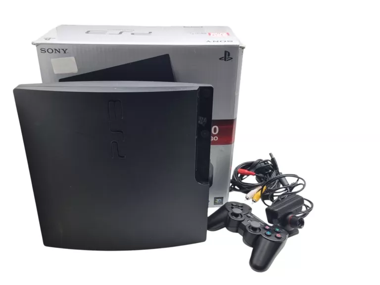 KONSOLA SONY PS3 SLIM 320GB CECH-3004 KAMERA PAD OKABLOWANIE