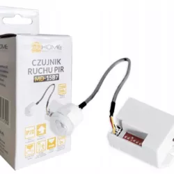 CZUJNIK RUCHU Z ZEWNĘTRZNYM SENSOREM 360° LED SONDA ZMIERZCHU PIR 230V MIN