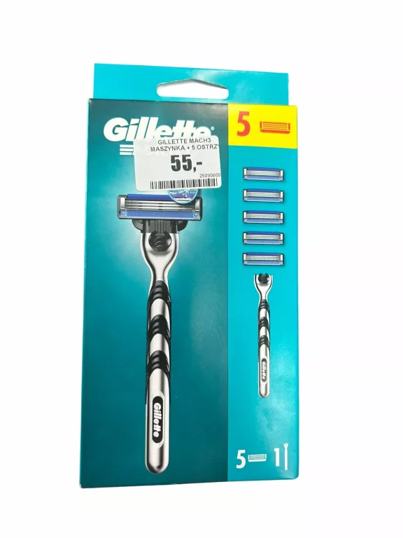 GILLETTE MACH3 MASZYNKA + 5 OSTRZY