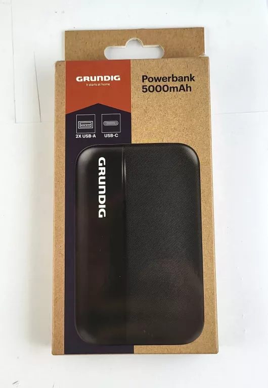 Powerbank Grundig 5000 MAh - Batterie Externe Avec 2x USB-A Et 1x USB-C, Charge Rapide Universelle - 4