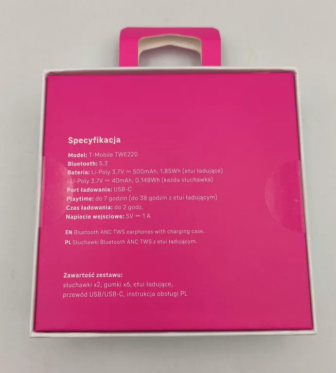 SŁUCHAWKI BT ANC TWS T-MOBILE TWE220