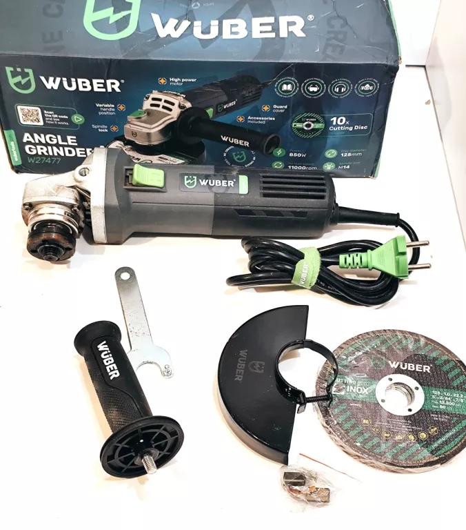 SZLIFIERKA WUBER ANGLE GRINDER W27477 KOMPLET