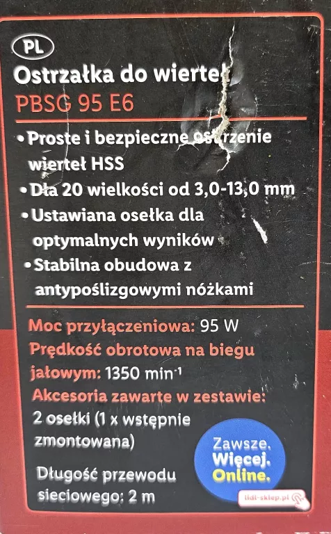 OSTRZAŁKA PARKSIDE PBSG 95 E6