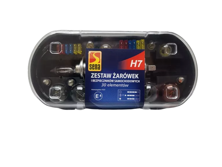ZESTAW ŻARÓWEK SAMOCHODOWYCH H7 HALOGEN 30 ELEMENTÓW SENA