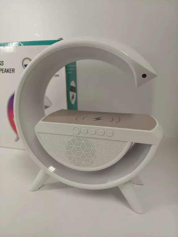 LAMPKA NOCNA LED BLUETOOTH INDUKCJA QI GŁOŚNIK RGB 4263
