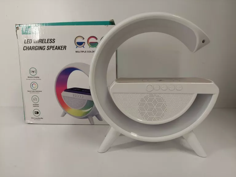 LAMPKA NOCNA LED BLUETOOTH INDUKCJA QI GŁOŚNIK RGB 4263