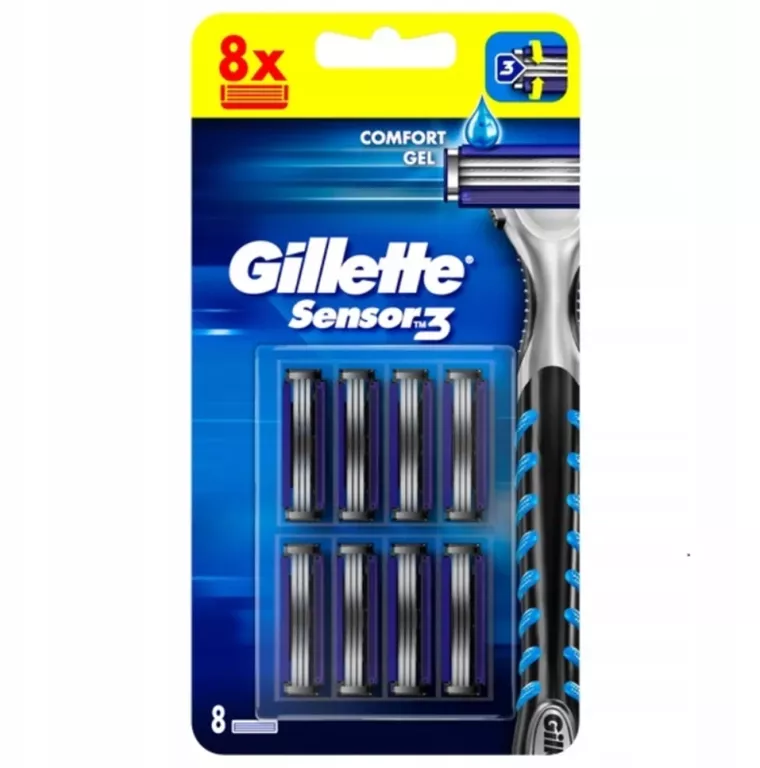 GILLETTE SENSOR3 ORYGINALNE OSTRZA WKŁADY 8 SZTUK