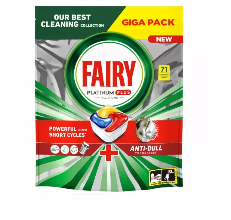 FAIRY PLATINUM PLUS ALL IN ONE KAPSUŁKI DO ZMYWARKI CYTRYNA, 71 TABLETEK