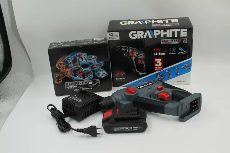 MŁOTOWIERTARKA MŁOT 2.0AH AKU 18V GRAPHITE 58G009 + AKU. 2AH Z ŁADOWARKĄ