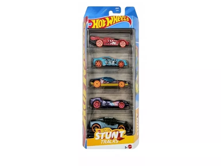 HOT WHEELS AUTKA RESORAKI PIĘCIOPAK 5-PAK 5 SZT STUNT TRACKS JBJ81