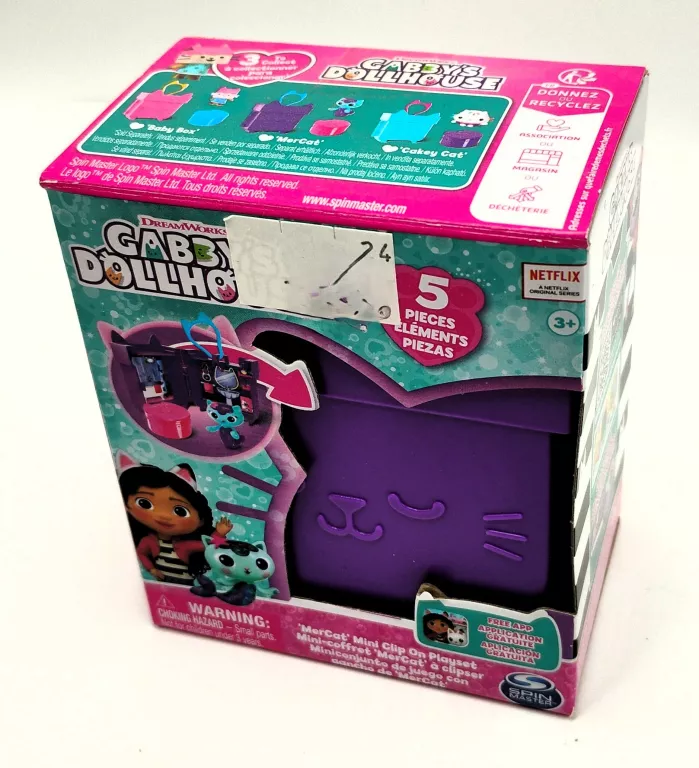 MINIBOX ZESTAW Z FIGURKĄ KOCI DOMEK GABI MODNE KLIPSY