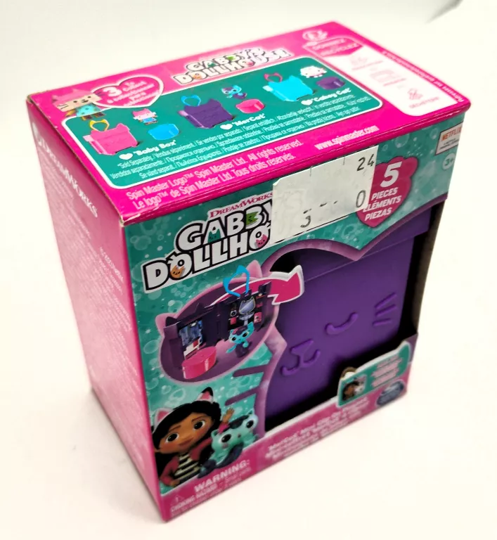MINIBOX ZESTAW Z FIGURKĄ KOCI DOMEK GABI MODNE KLIPSY