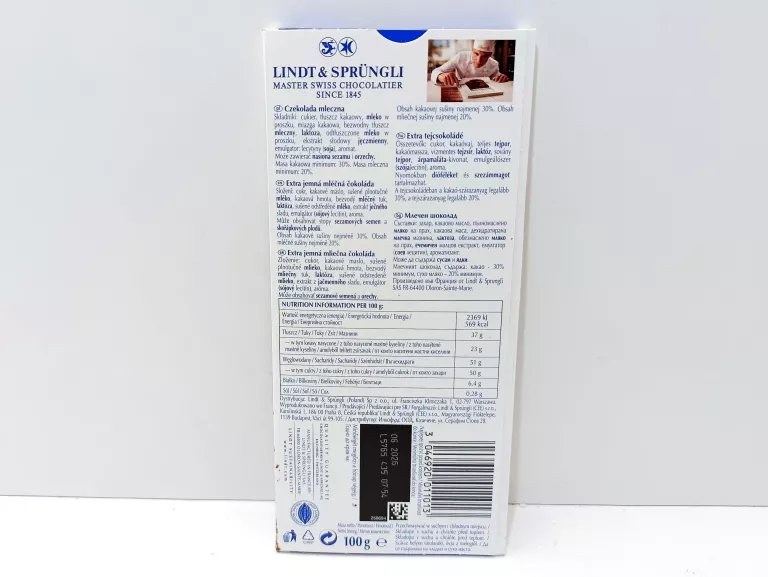 CZEKOLADA LINDT 100G EXCELLENCE EXTRA CREMIG