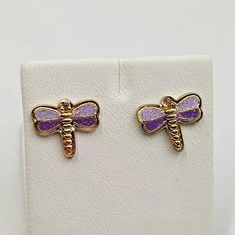 NIENOSZONE ZŁOTE KOLCZYKI SZTYFT WAŻKI 585 1.06G 1CM