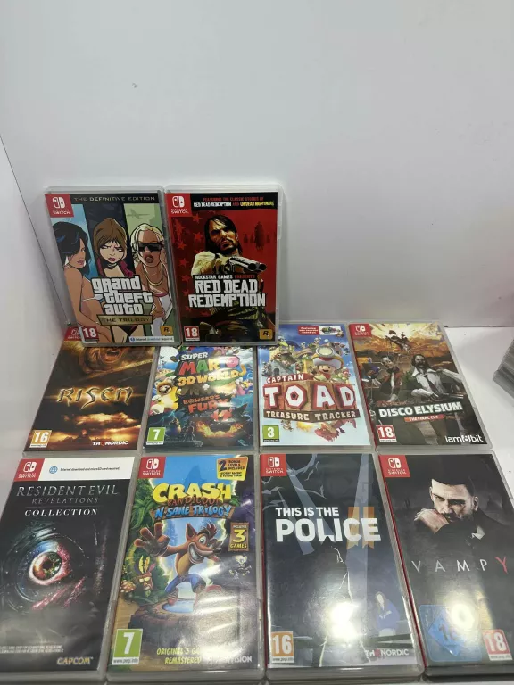 KONSOLA NINTENDO SWITCH V2 KOMPLET + 22 GRY