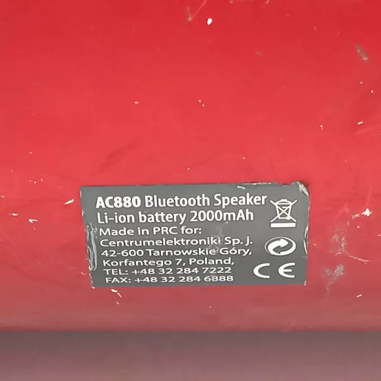 GŁOŚNIK AUDIOCORE AC880 CZERWONY