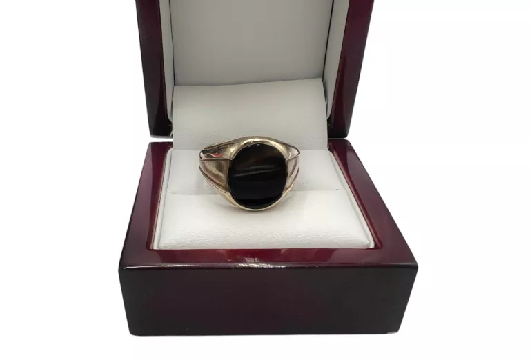 pokazny-zloty-sygnet-z-czarnym-oczkiem-585-14k-80-g-rozmiar-27-stan-11323-2