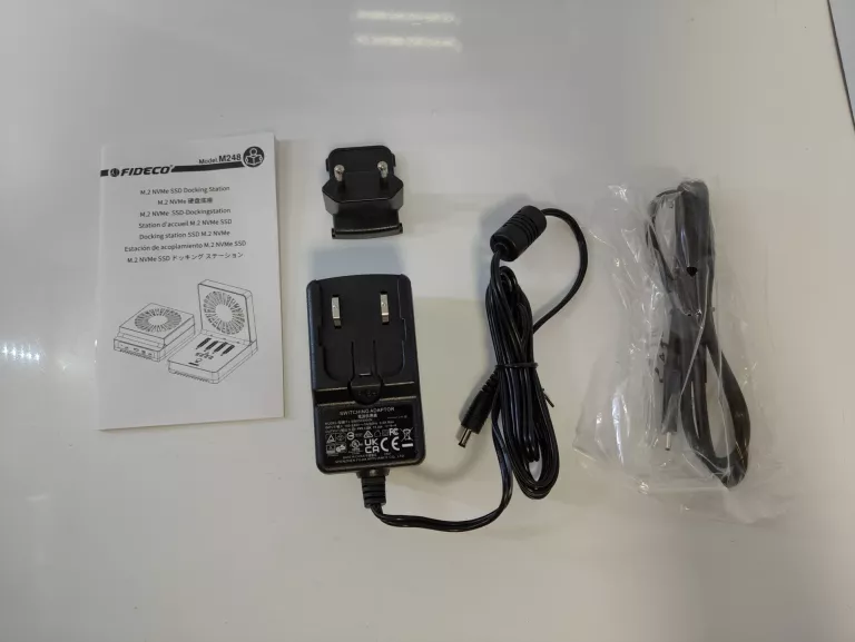 STACJA DOKUJĄCA/KLONOWANIE DYSKÓW SSD Z WENTYLATOREM FIDECO M248