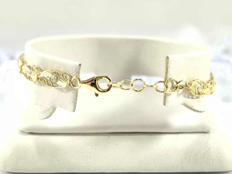 NIENOSZONA ZŁOTA BRANSOLETKA OWALNE SEGMENTY 585 3,02G 19CM