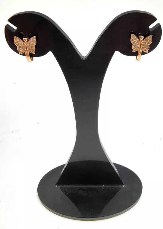 DELIKATNE ZLOTE KOLCZYKI MOTYLKI 585/1,87G