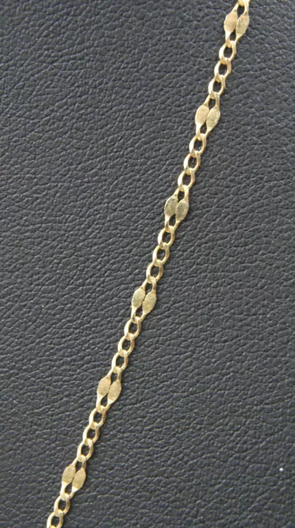 ZŁOTY ŁAŃCUSZEK 585 1,84G 50CM PANCERKA ZAGNIATANA