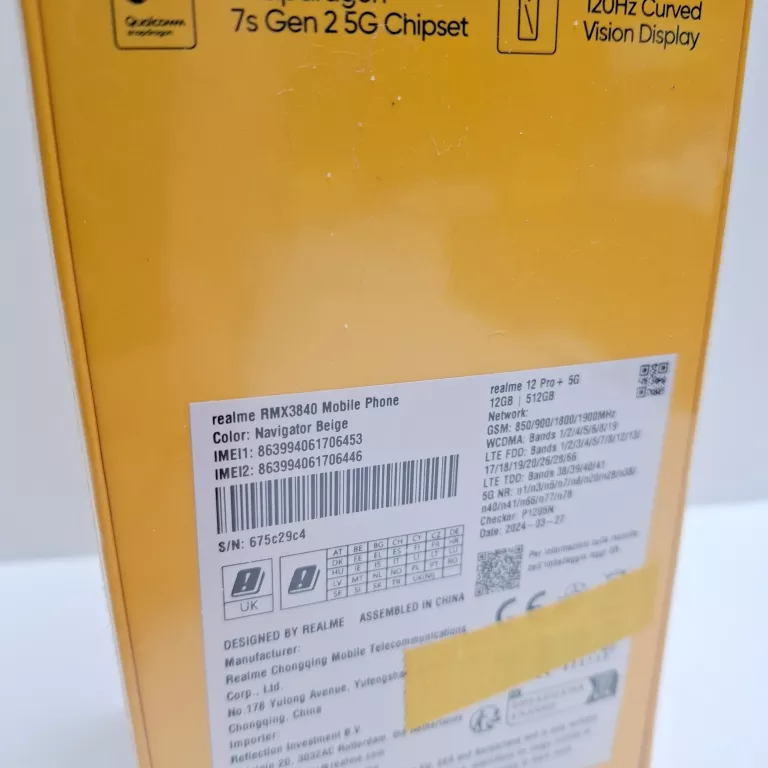 TELEFON REALME 12 PRO+ 12/512GB KOMPLET