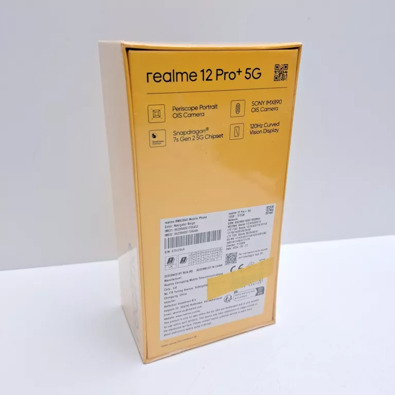 TELEFON REALME 12 PRO+ 12/512GB KOMPLET