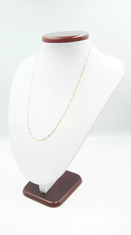 ZŁOTY ŁAŃCUSZEK 585 1,84G 50CM PANCERKA ZAGNIATANA