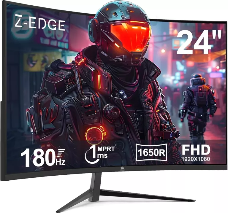 ZAKRZYWIONY MONITOR DO GIER Z-EDGE UG24 24 CALI 180 HZ EKRAN FHD 1080P