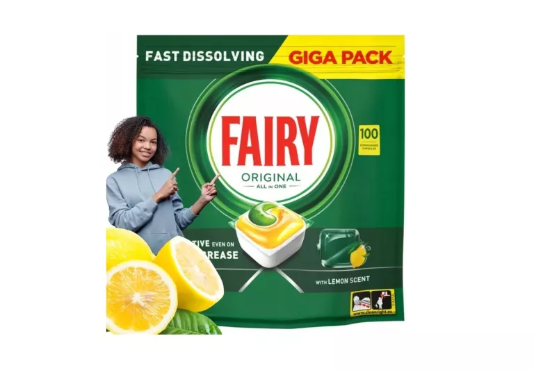 FAIRY ORIGINAL ALL-IN-1 TABLETKI DO ZMYWARKI KAPSUŁKI LEMON 100SZT