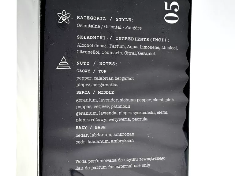 WODA PERFUMOWANA DLA MĘŻCZYZN MADE IN LAB 05 100ML EDP