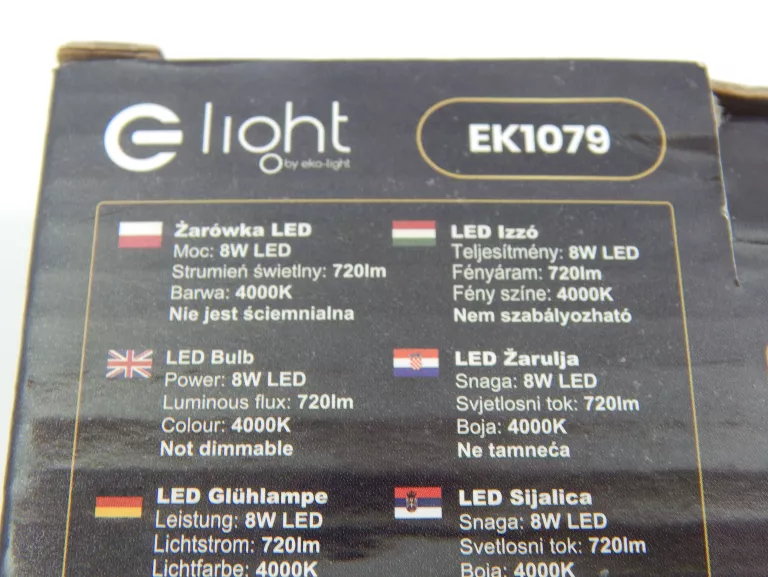 OPRAWA KANAŁOWA OWALNA BIAŁA LED 8W NEUTRALNE ŚWIATŁO IP64 16 CM EKO-LIGHT