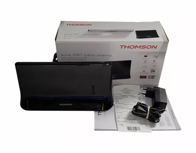 AKTYWNA ANTENA POKOJOWA THOMSON ANT1538BK KOMPLET Z GWARANCJĄ
