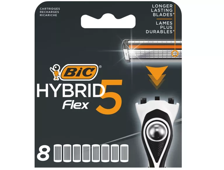 WKŁADY DO GOLAREK BIC HYBRID 5 FLEX BLISTER 8 SZT